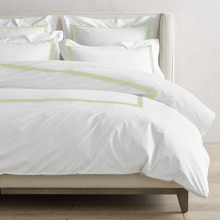 Maze - Linen Cotton Mix Embroidered Edge Duvet Cover Sets