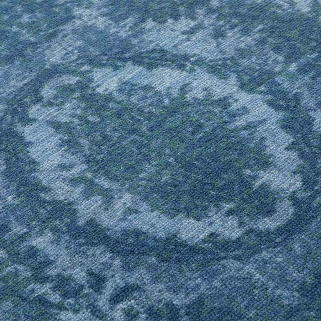 Yazdan - Handcrafted Rug/Carpet | Pure New Zealand Wool | Hand Tufted | High Pile | High Density | Yarn Dyed | Blue