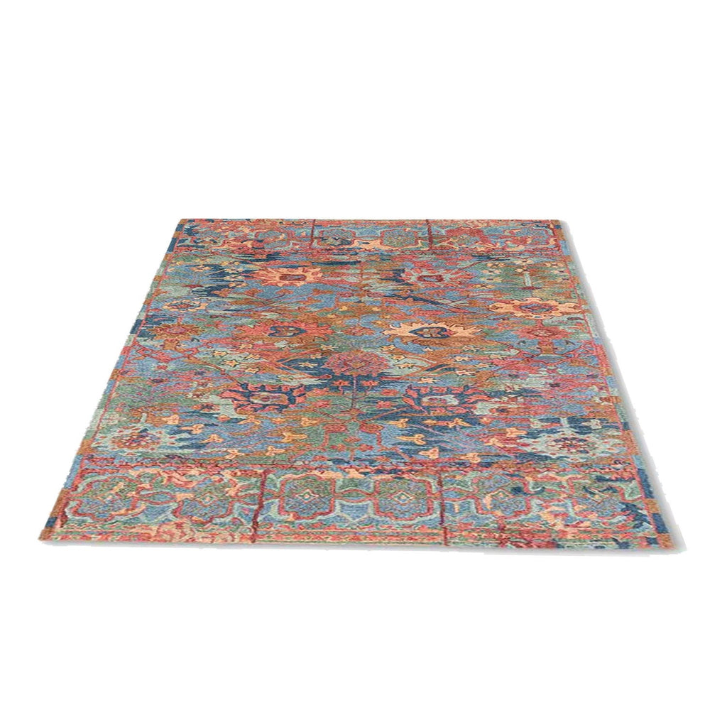 Cyra - Handcrafted Rug/Carpet | Pure New Zealand Wool | Hand Tufted | High Pile | High Density | Yarn Dyed | Blue, Pink, Orange, Red, Green