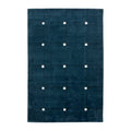 Blue with White - Handcrafted Rug/Carpet | Pure New Zealand Wool | Hand Tufted | High Pile | High Density | Yarn Dyed