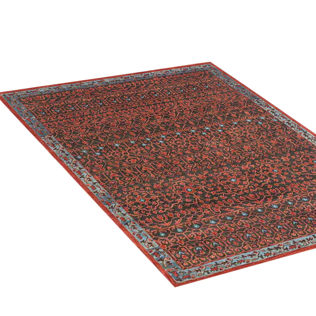 Razdan - Handcrafted Rug/Carpet | Pure New Zealand Wool | Hand Tufted | High Pile | High Density | Yarn Dyed | Red, Black, Blue