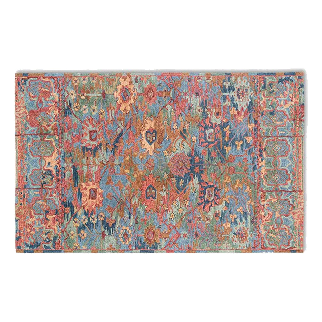 Cyra - Handcrafted Rug/Carpet | Pure New Zealand Wool | Hand Tufted | High Pile | High Density | Yarn Dyed | Blue, Pink, Orange, Red, Green
