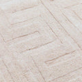 Cream and Beige | Abstract Self Design - Handcrafted Rug/Carpet | Pure New Zealand Wool | Hand Tufted | High Pile | High Density | Yarn Dyed