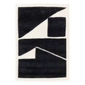 Black and White | Abstract Design - Handcrafted Rug/Carpet | Pure New Zealand Wool | Hand Tufted | High Pile | High Density | Yarn Dyed