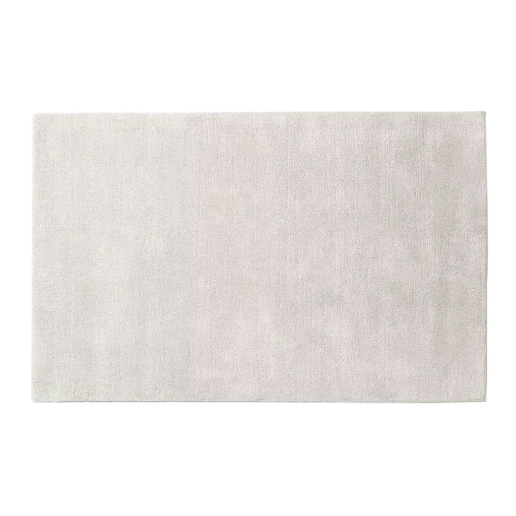 White Grey | Solid Color - Handcrafted Rug/Carpet | Pure New Zealand Wool | Hand Tufted | High Pile | High Density | Yarn Dyed