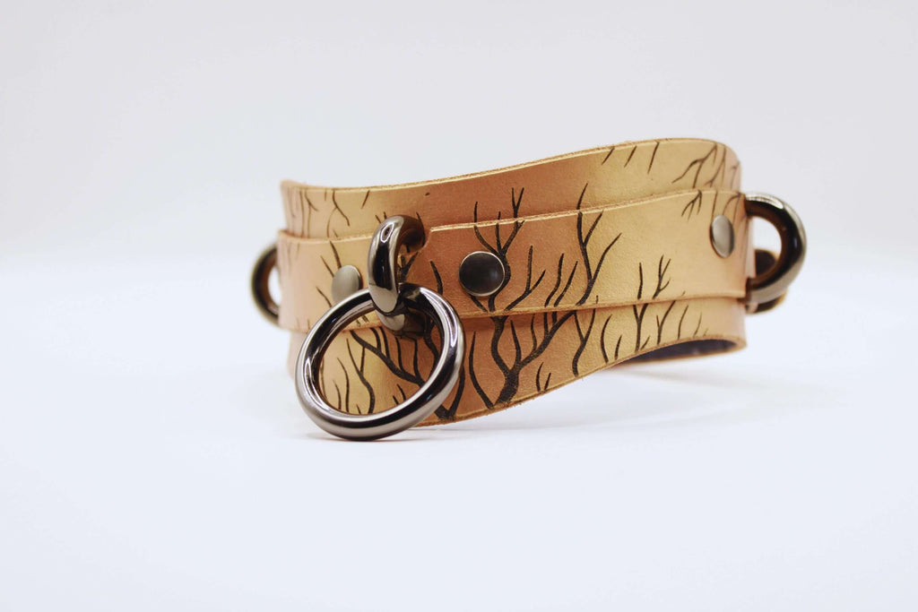 Submissive Collar Leather | Discreet Elegant Day Collar Jewelry