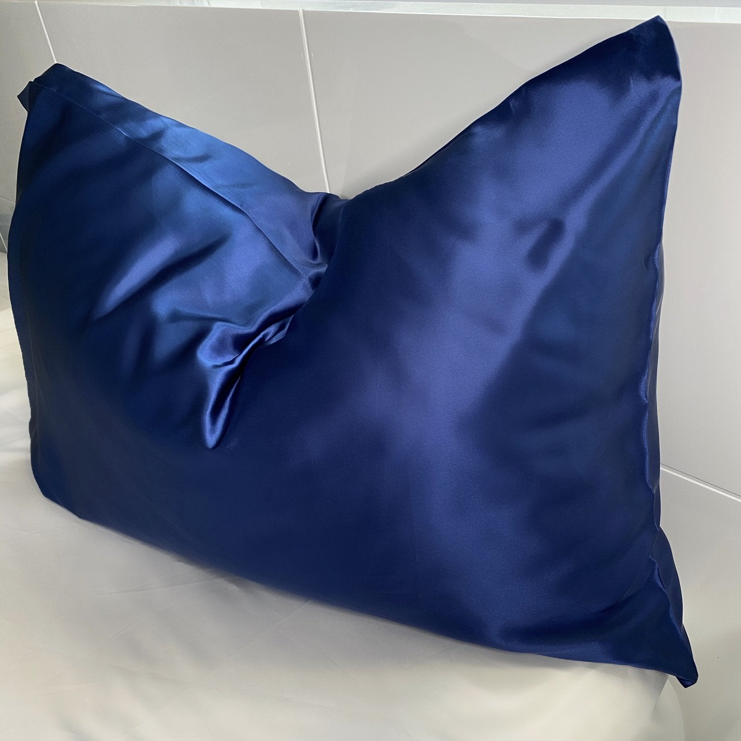 Queen Organic Silk Pillowcase - Royal Blue