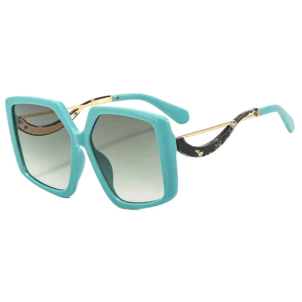 Vibrant Irregular Square Sunglasses-5