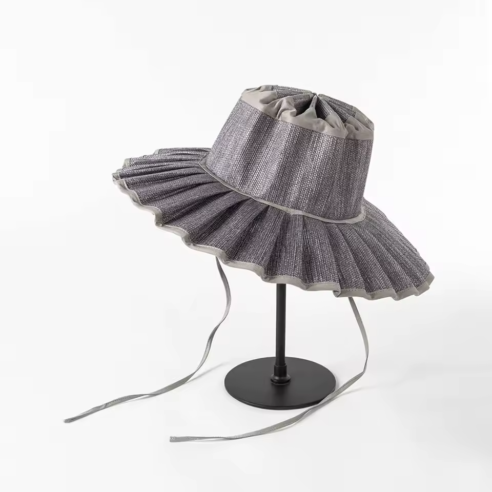 Limitless Straw Pleated Sun Hat-5