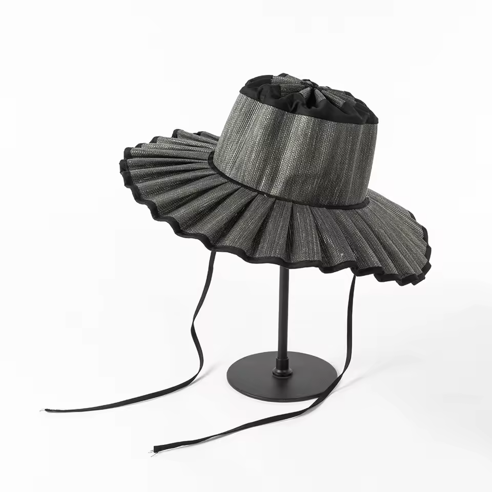 Limitless Straw Pleated Sun Hat-8