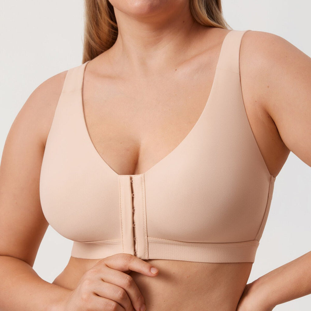 Inbarely Plus Front Closure Posture Support Wireless Full Coverage Bra