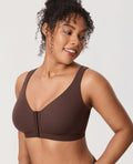 Inbarely Plus Front Closure Posture Support Wireless Full Coverage Bra