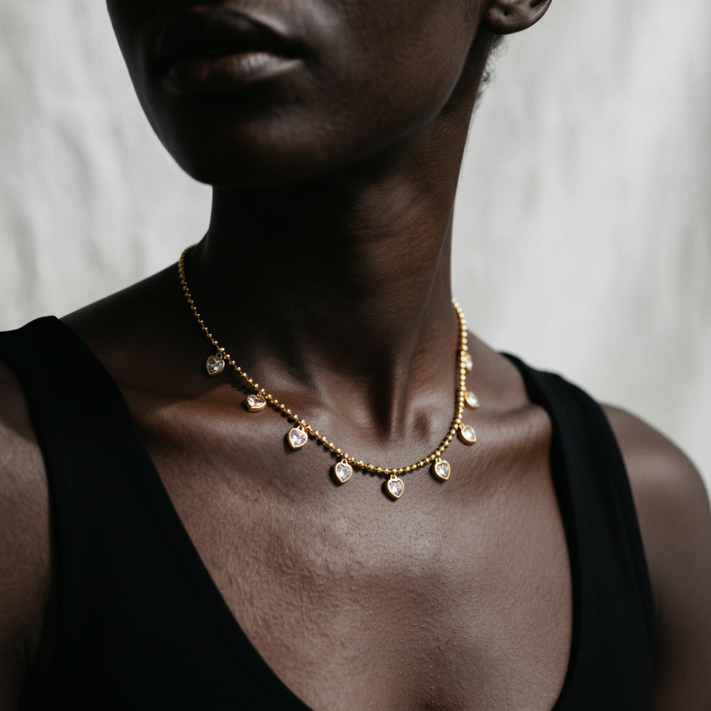 Worthy Gold Zircon Letter Necklace