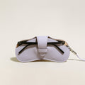 Lilac Leather Sunglasses Wrist Pouch – Top-Grain Cowhide Eyewear Case with Detachable Strap