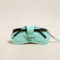Mint Leather Sunglasses Wrist Pouch – Top-Grain Cowhide Eyewear Case with Detachable Strap