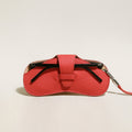 Red Leather Sunglasses Wrist Pouch – Top-Grain Cowhide Eyewear Case with Detachable Strap