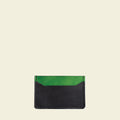 Lime green leather card holder