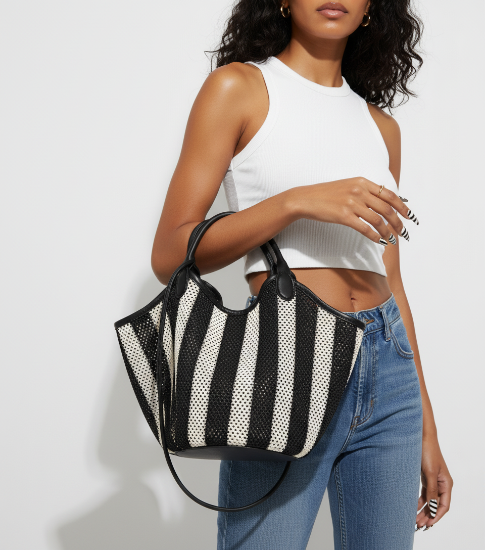 Untamed Woven Stripe Crossbody Bag-1