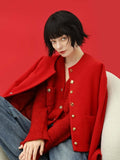 Luxurious Red Woolen Jacket