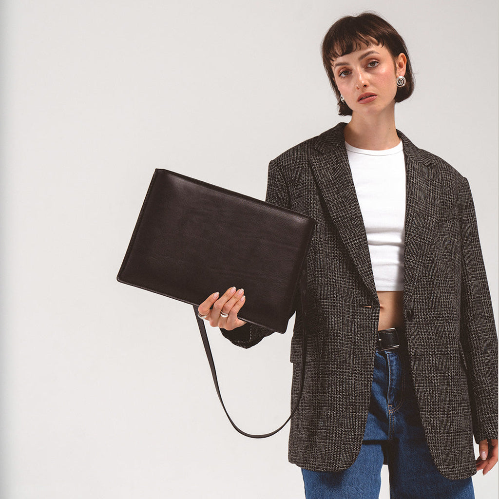 Slim leather sleeve for MacBook