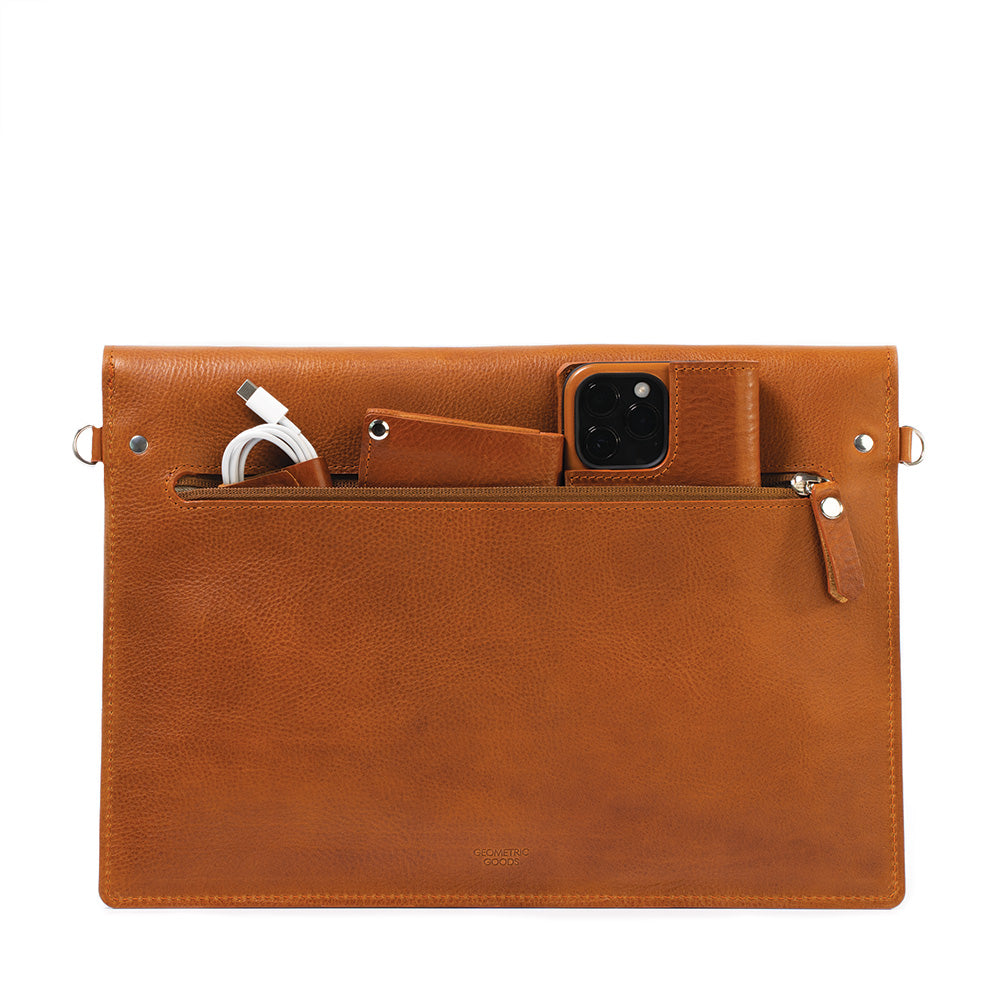 Leather Bag for MacBook with Adjustable Strap