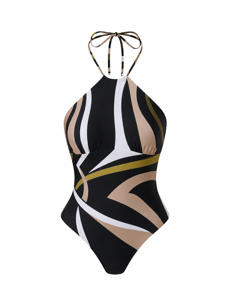 Wanderlust Geometric Print Bikini Set-6