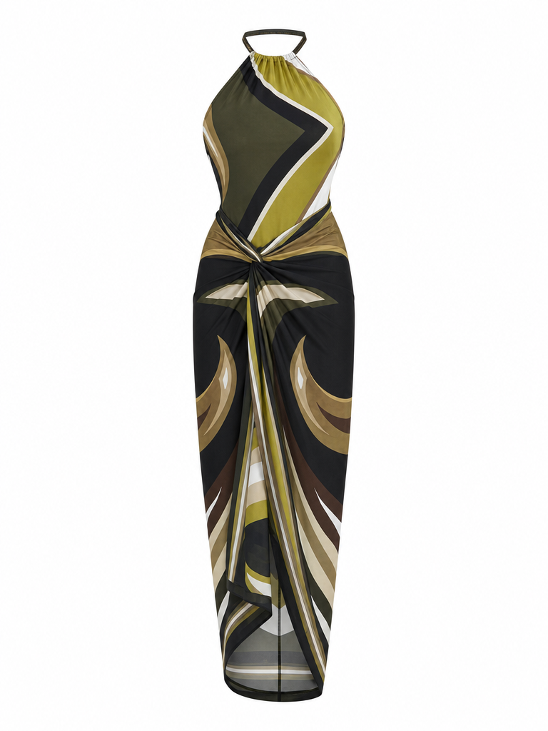 Wanderlust Geometric Print Bikini Set-5
