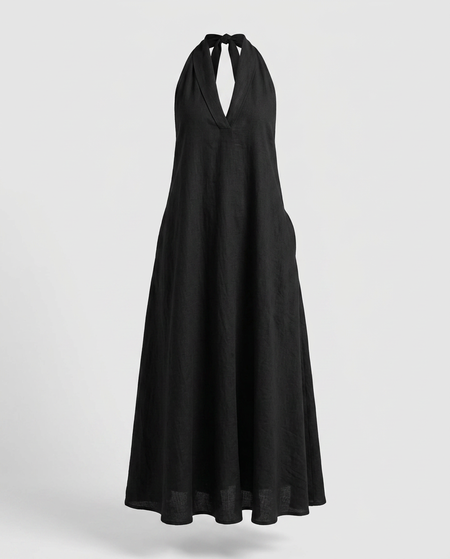 Free Spirit Halter Neck Maxi Dress-3