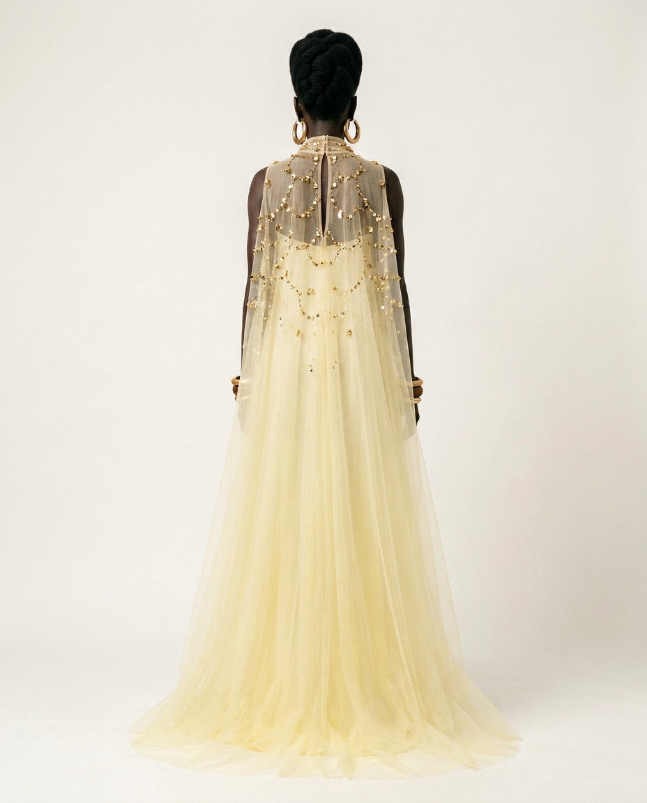 Divine Sequined Mesh A-line Dress-1