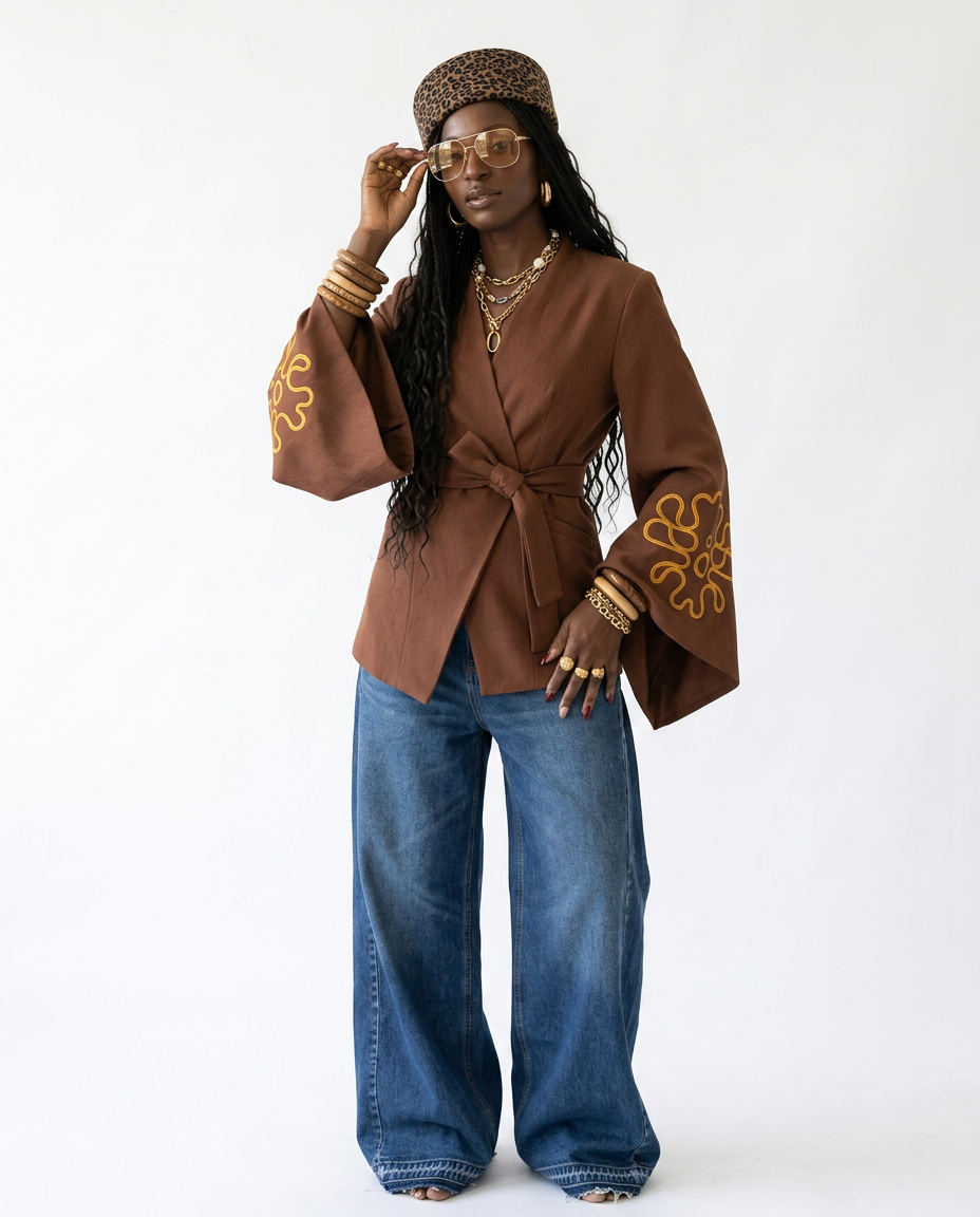 Audacious Embroidered Oversized Blazer-2