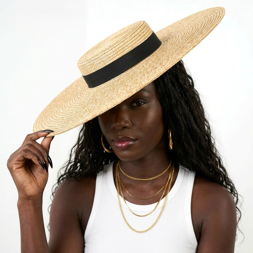 Radiant Straw Wide Brim Hat-0