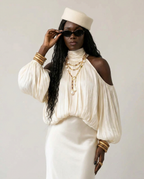 Radiant Loose Halter Blouse-0