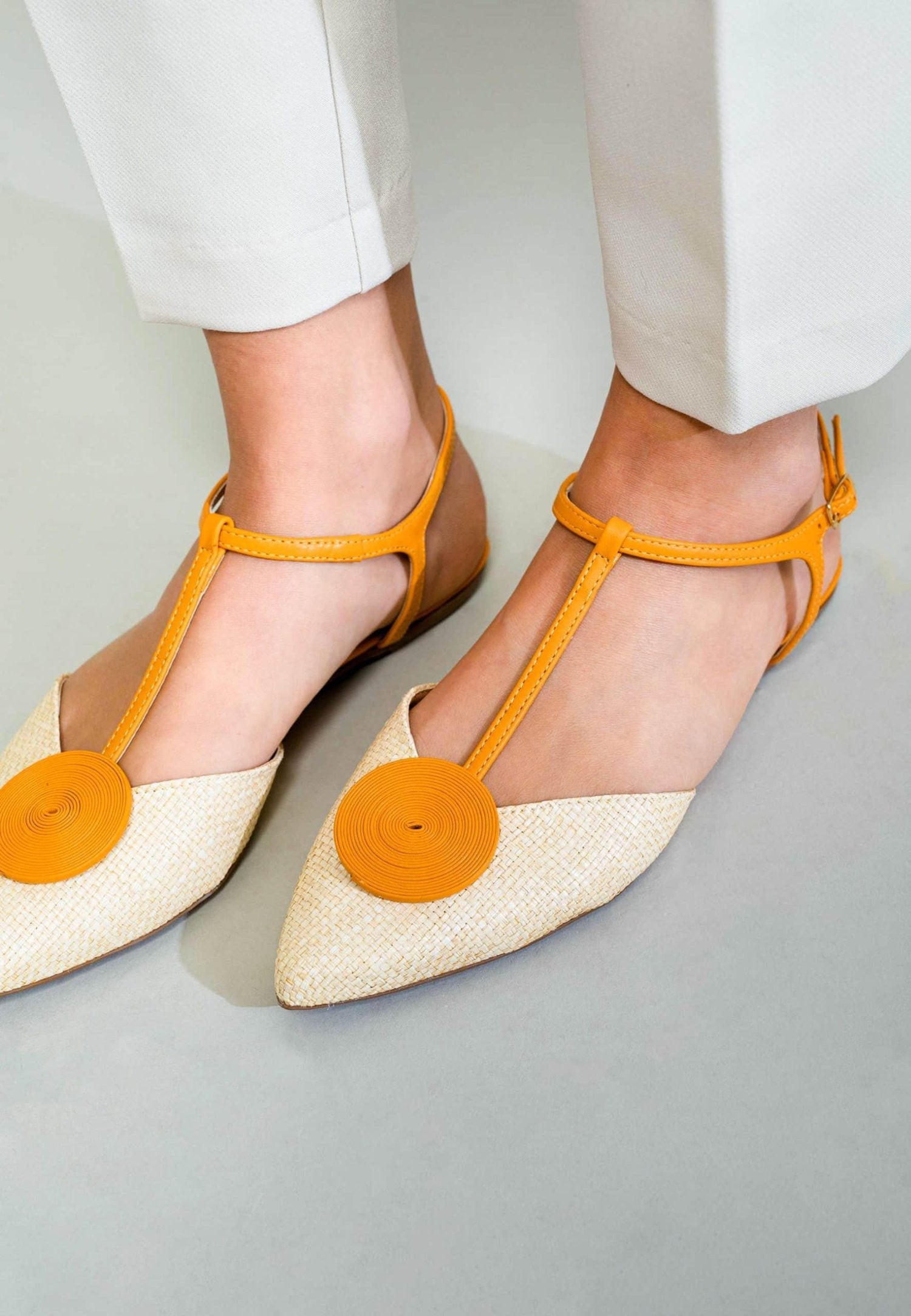 Acerola Textile Sandals – Natural Eco Flat
