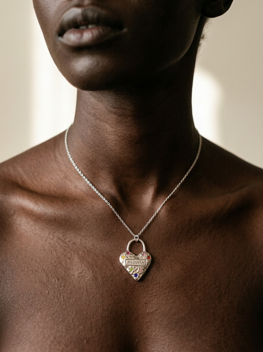 Cherished Gold Zircon Heart Necklace-1