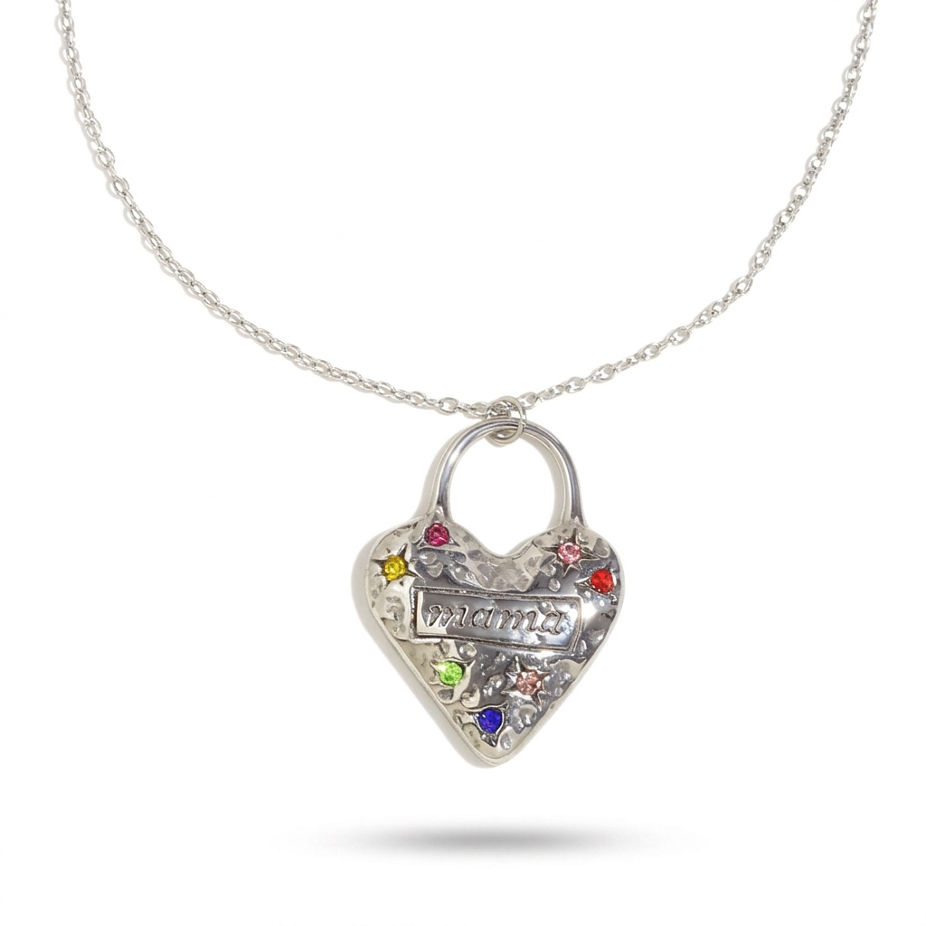 Cherished Gold Zircon Heart Necklace-4