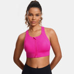 Power On Zip Front Racerback High Impact Sports Bra