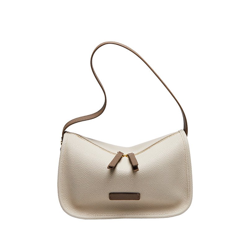 Premium Leather Baguette Shoulder Bag