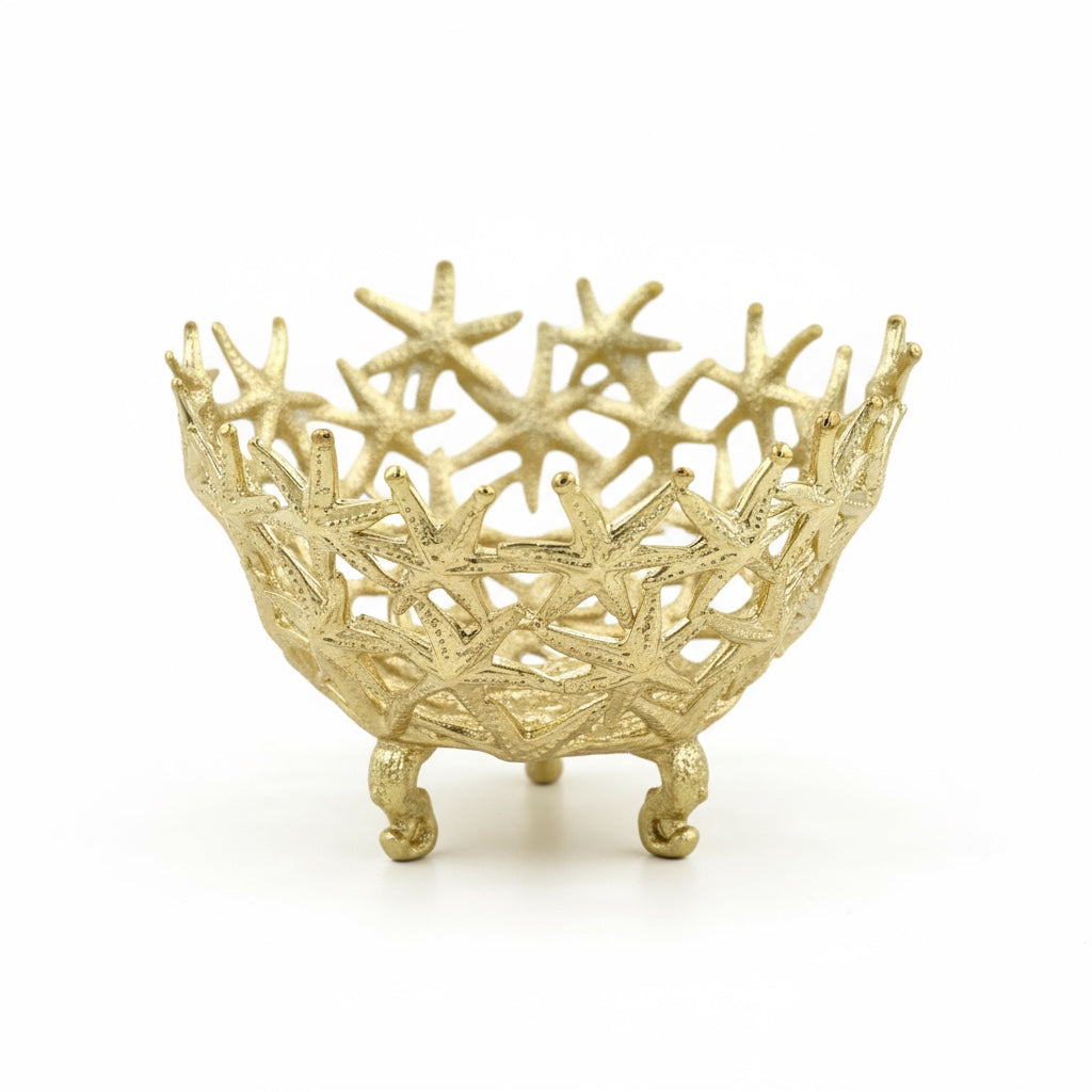 Starfish Bowl - Decorative Serveware | Candy Bowl | Centrepiece | Home Accent | Gold or Antique Finish