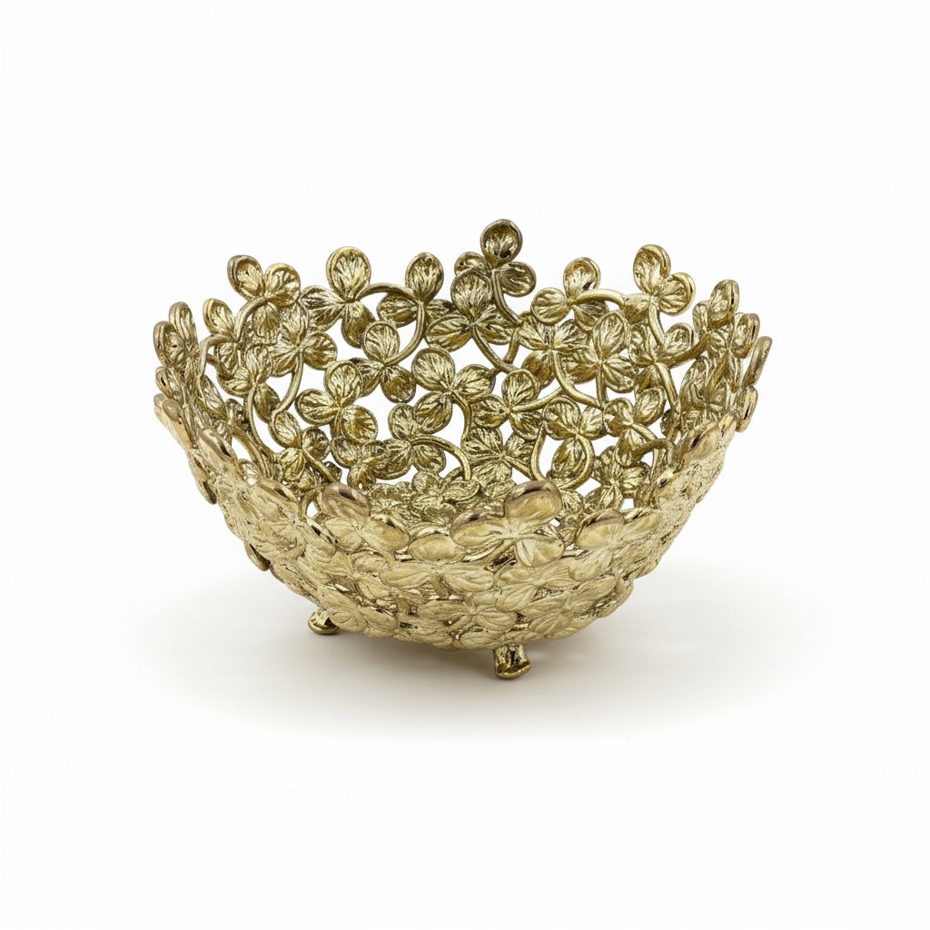 Small Leaf Bowl - Decorative Serveware | Nut Bowl | Centrepiece | Home Accent | Gold, Silver or Antique Finish