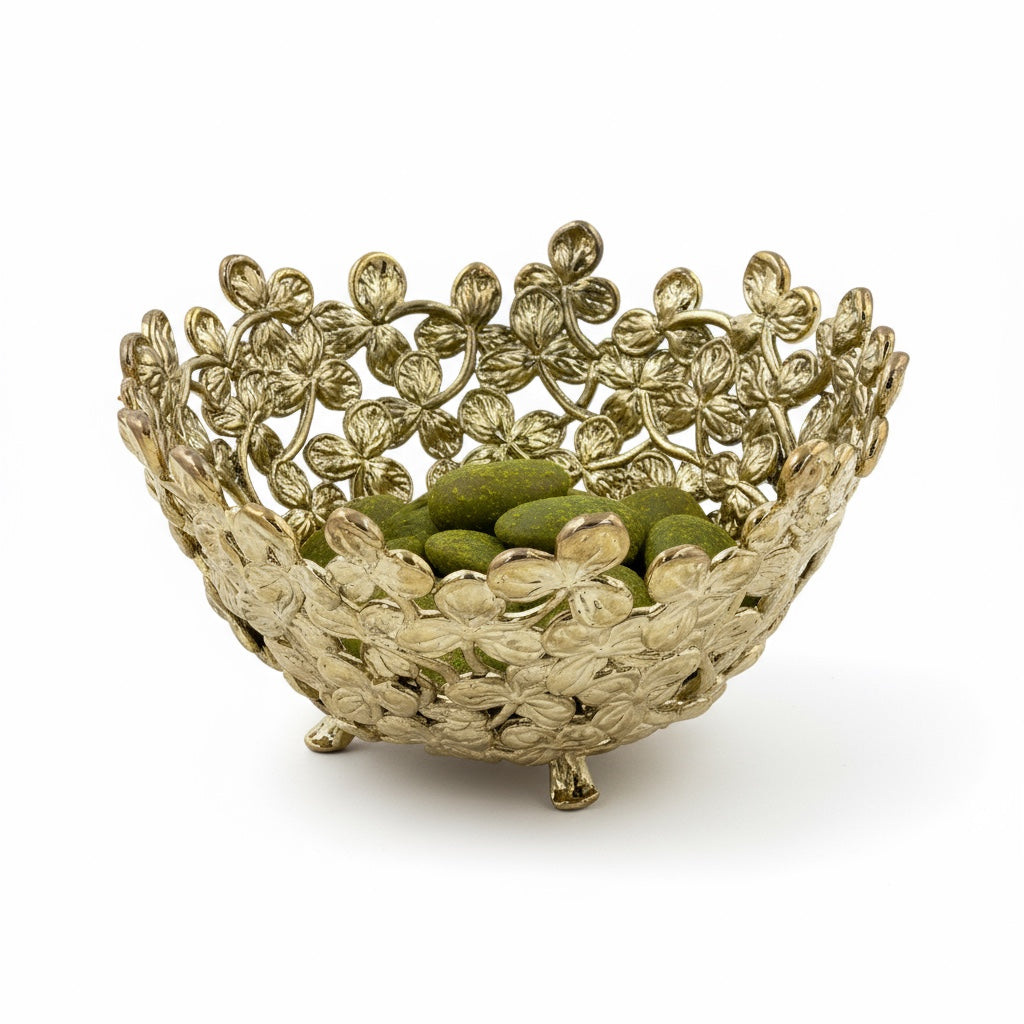 Small Leaf Bowl - Decorative Serveware | Nut Bowl | Centrepiece | Home Accent | Gold, Silver or Antique Finish