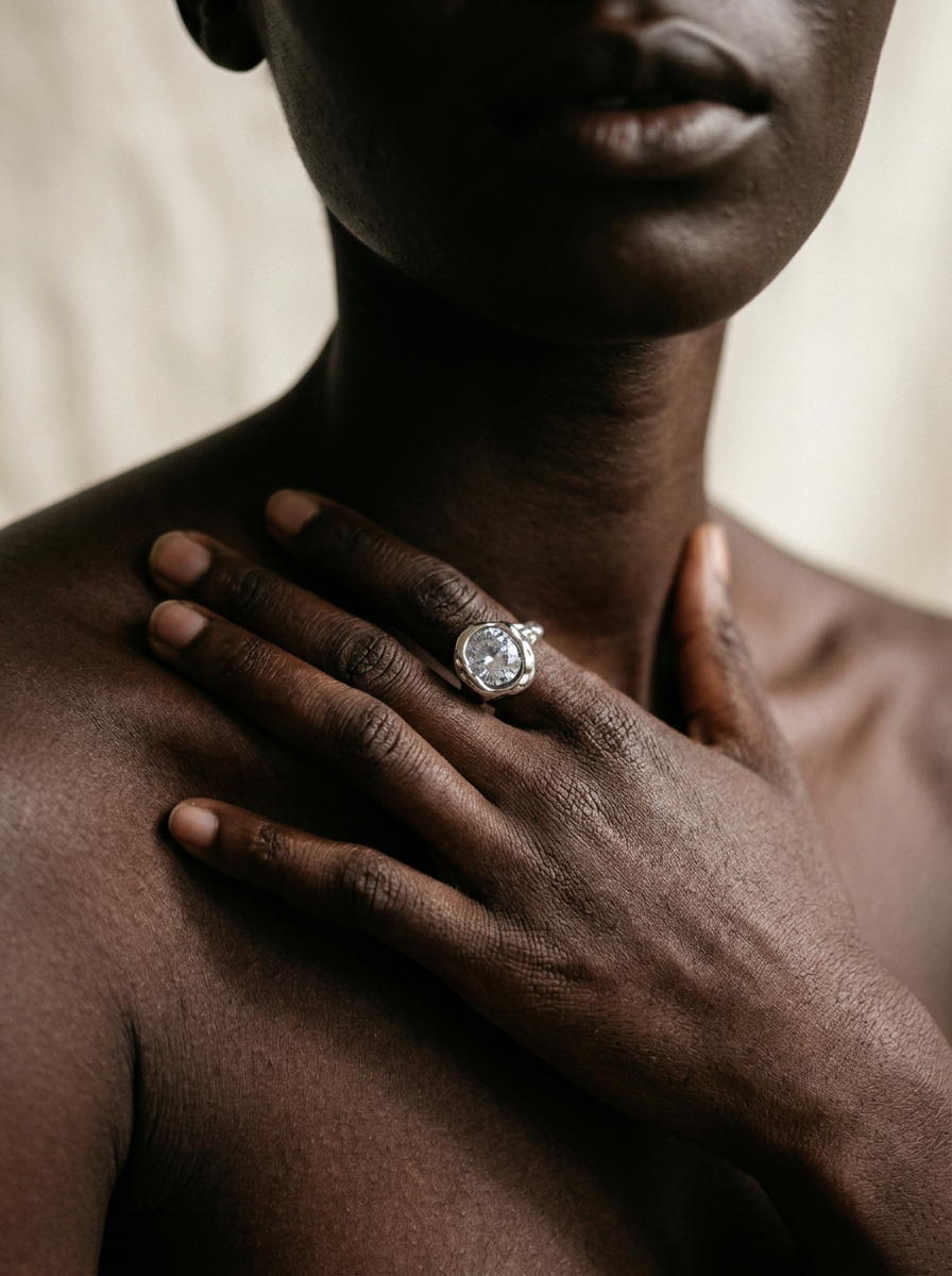 Radiant Gold-Plated Zircon Statement Ring