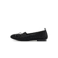 Rhinestone Bow Knit Round Toe Ballet Flats – Sparkling Princess Slip-Ons