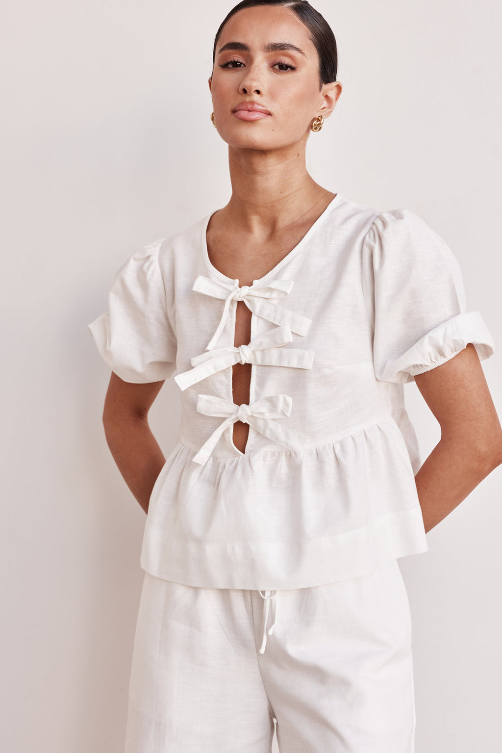 White Linen Co ord set