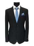 Black Pinstripe 2-button Suit