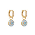 Something Blue Drop Earrings: Gold-0