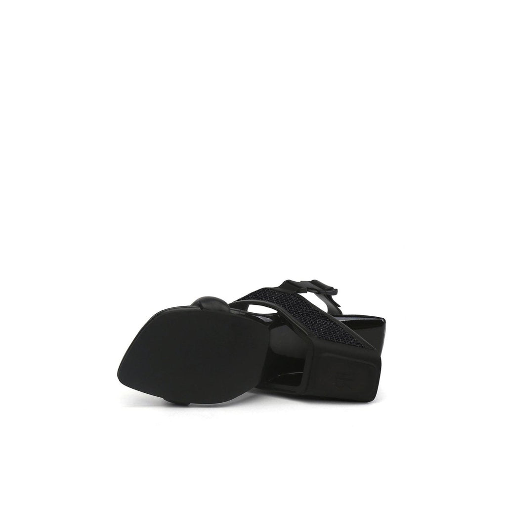 Square Toe Wide Strap Slingback Sandals