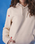 Strawberry Embroidered Hoodie Ecru Women