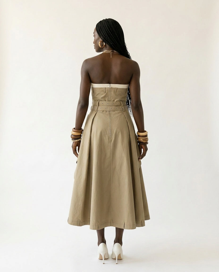 Audacious Strapless Belted Maxi Dress-2