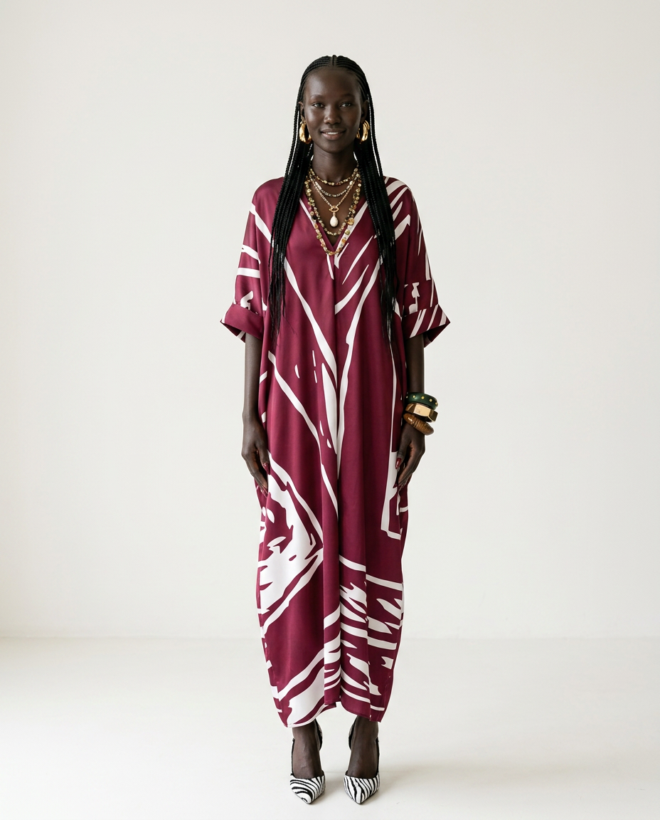 Sovereign Printed Silk Oversized Kaftan-3
