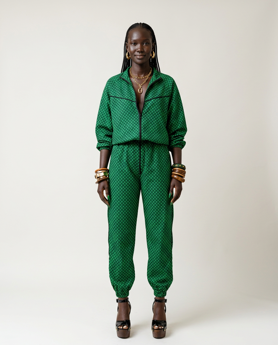 Bold Green Romper Set-0